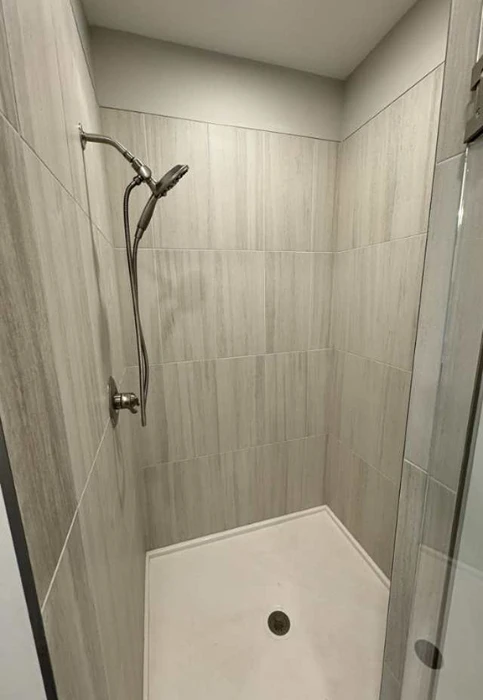 A custom shower install